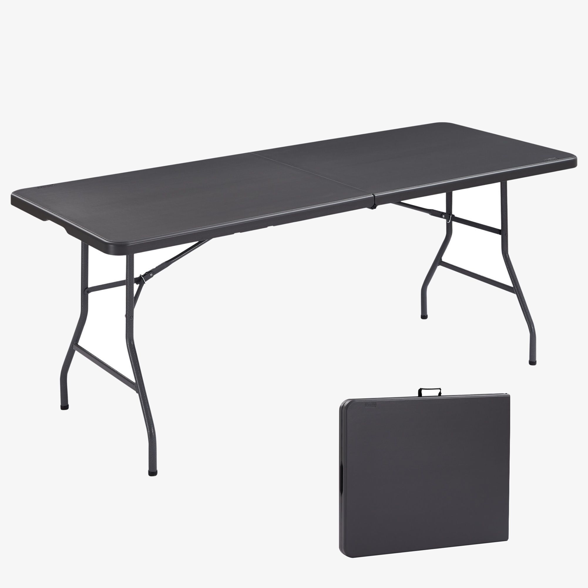 Foldable Table 182 x 75 x 74cm (Black) Huren - eQuipme.nl