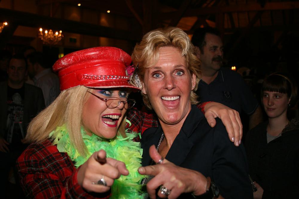 Jettie met fans