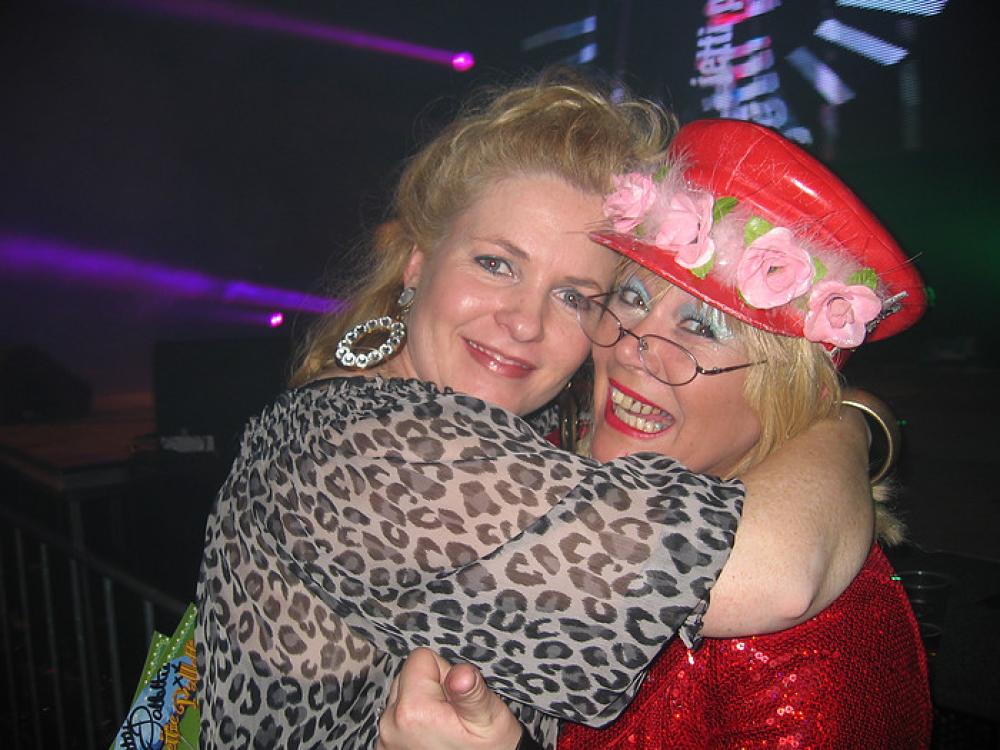 Jettie met fans