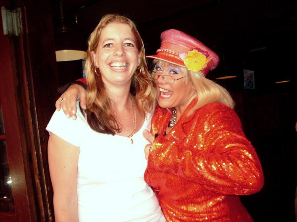 Jettie met fans