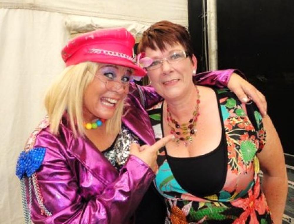 Jettie met fans