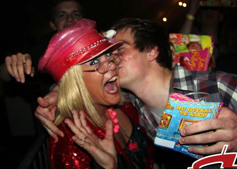 Jettie met fans