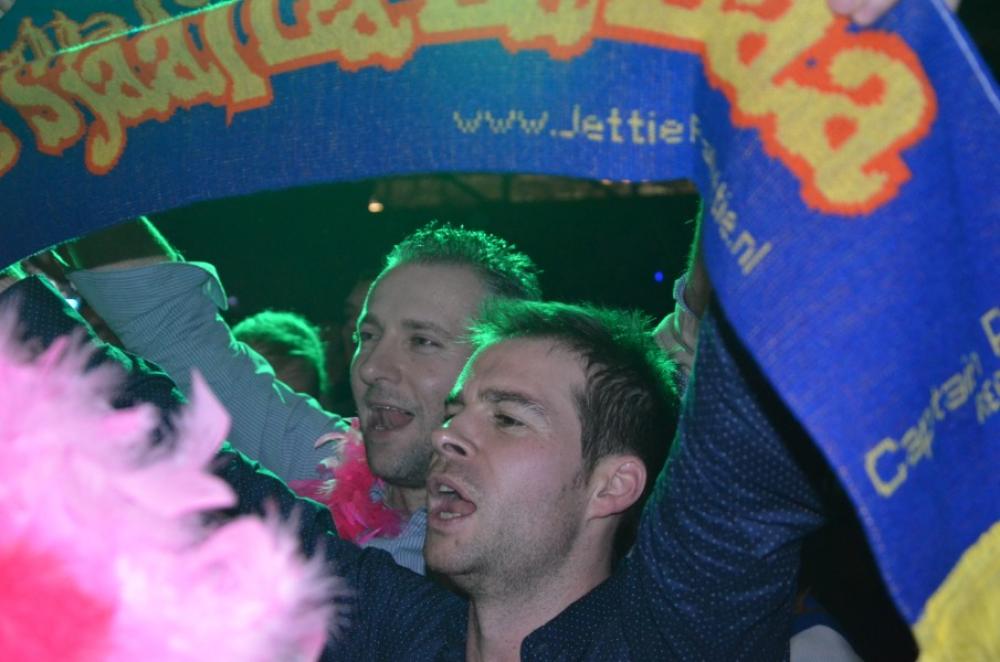 Jettie met fans