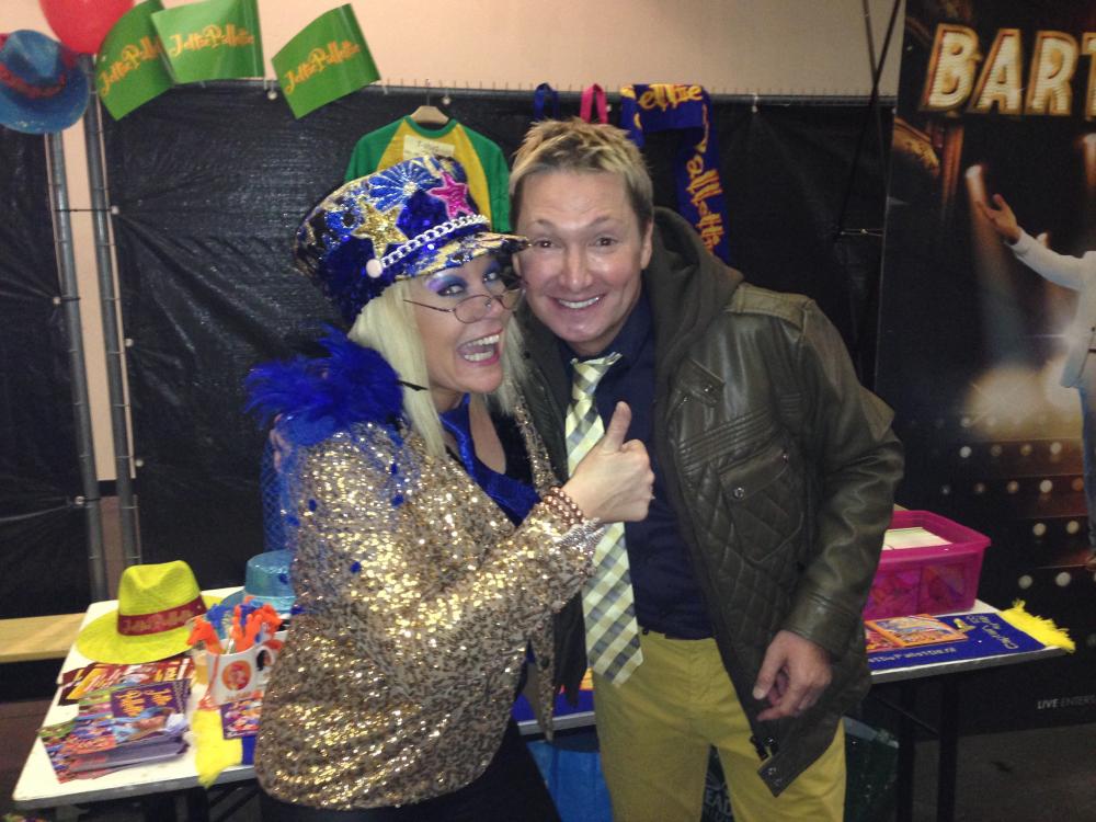 Jettie met fans