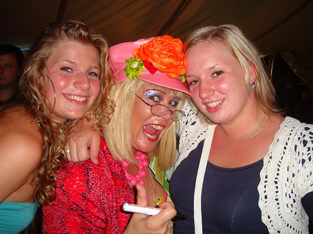 Jettie met fans