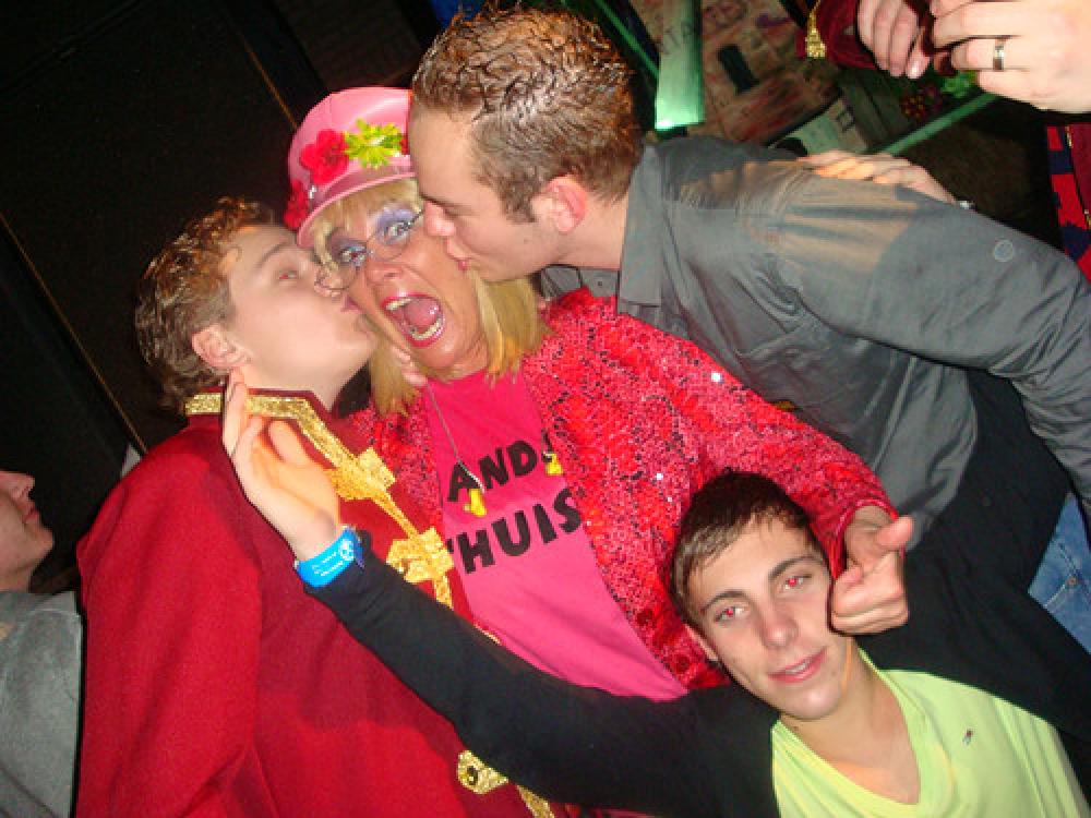 Jettie met fans