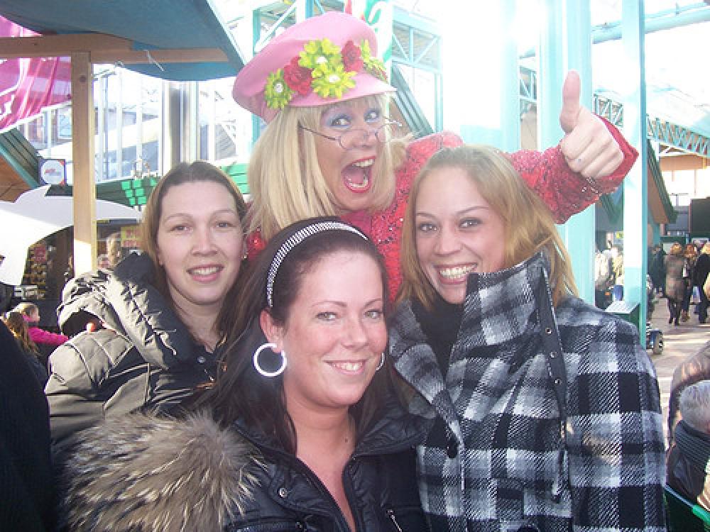 Jettie met fans