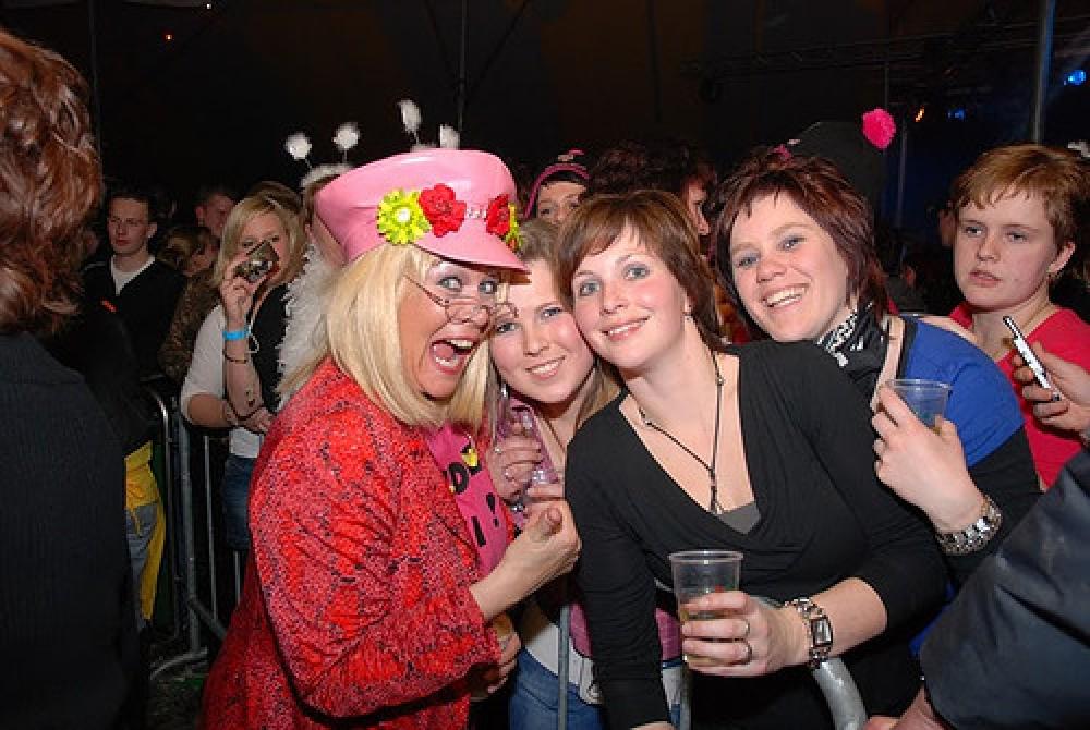 Jettie met fans