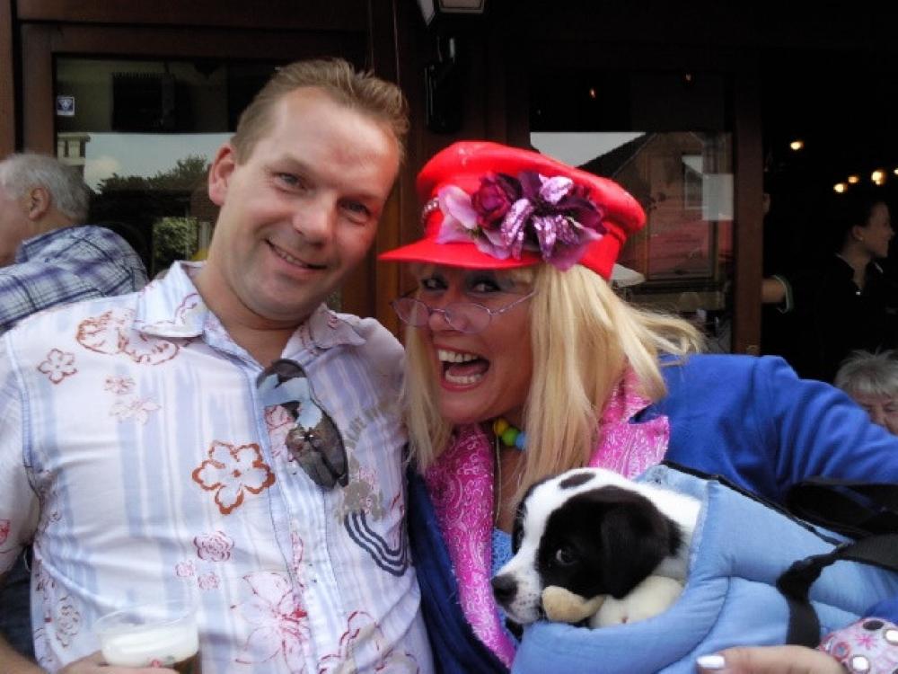 Jettie met fans
