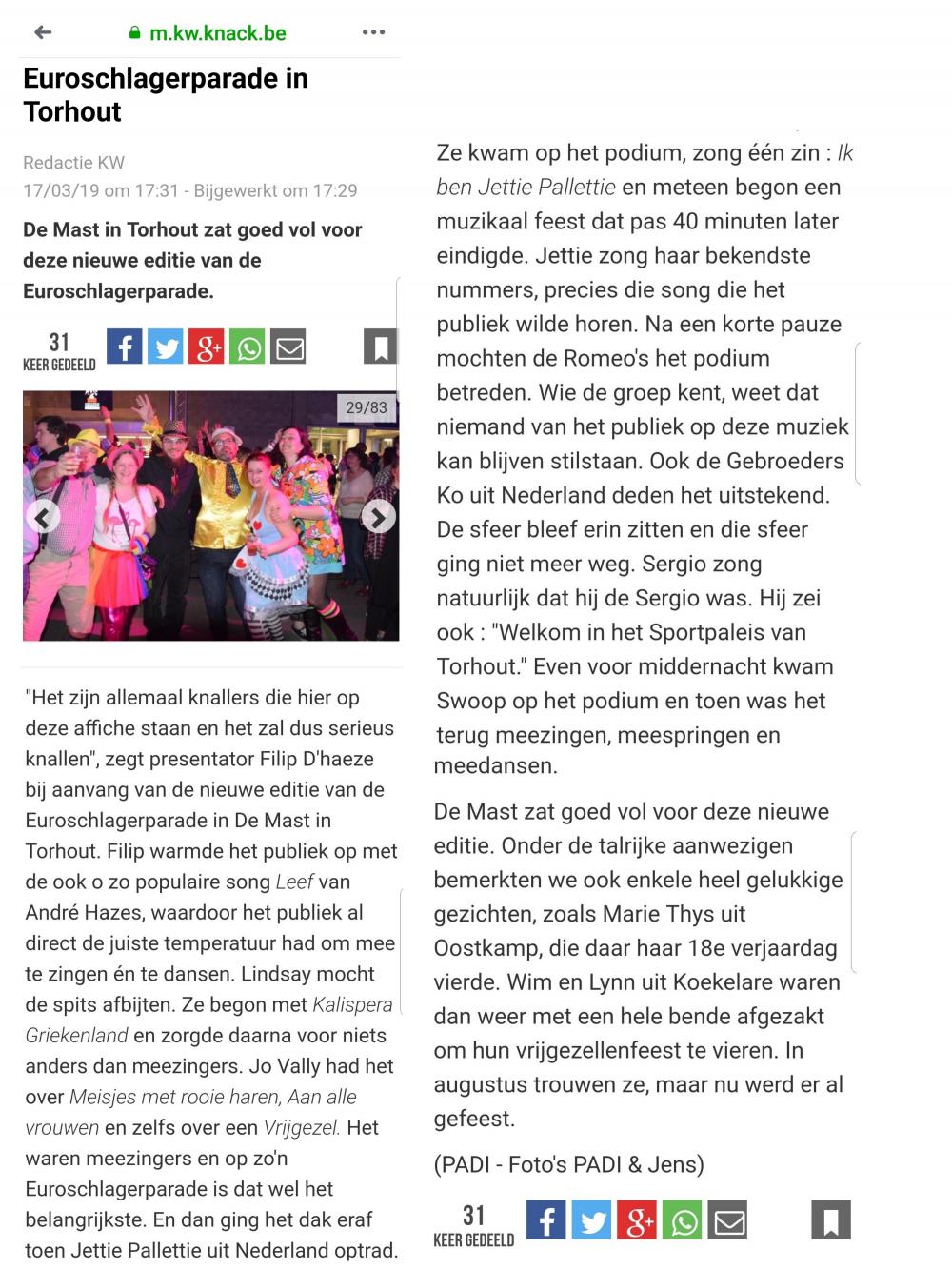 In de media
