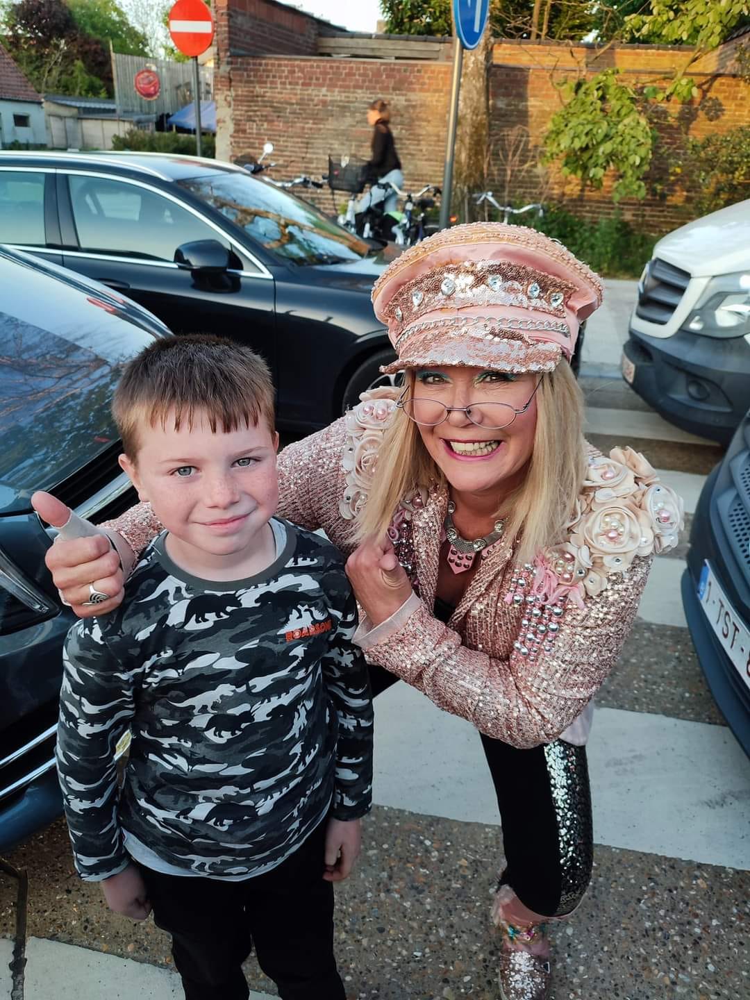Jettie met fans