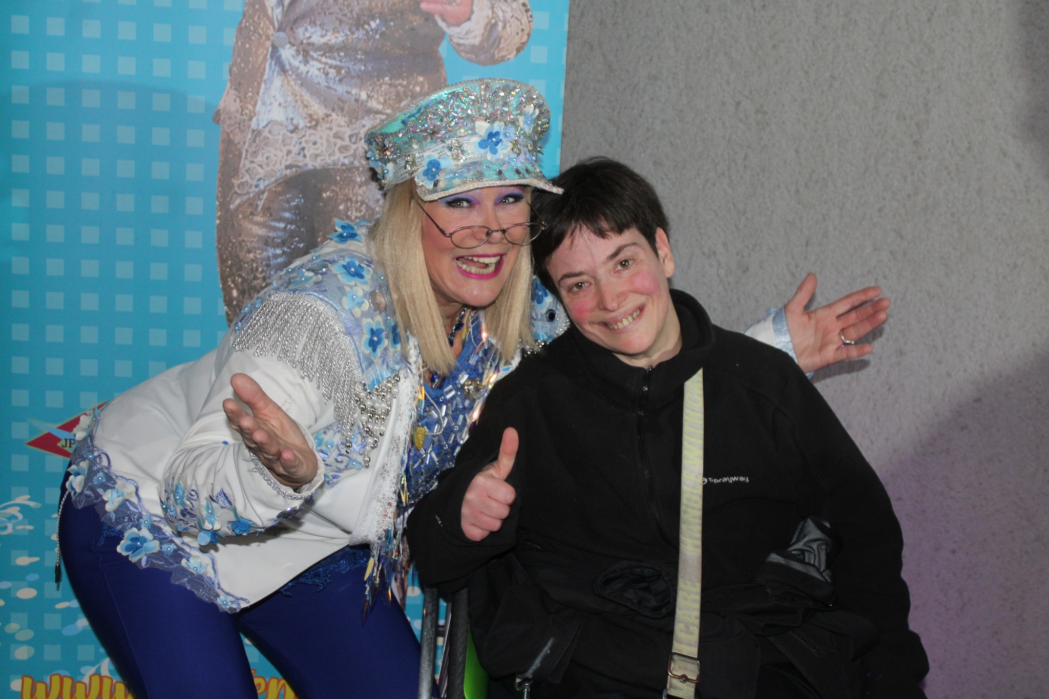 Jettie met fans