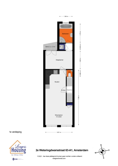 Tweede Weteringsdwarsstraat 63-1, Amsterdam Lengers Housing