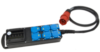 32A 5P CEE > 6x 2kW Blok (Gezekerd)