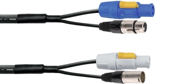 DMX 5P XLR / PowerCon Combi Kabel - 2.5m