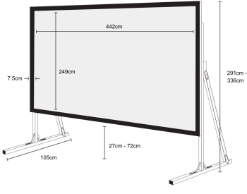 Elite Screens Portable Projection Screen 200"