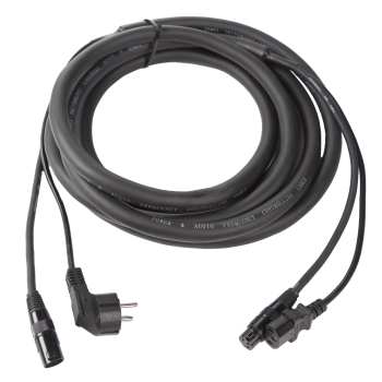 DMX 3P XLR / C13 Euro Stekker Combi Kabel - 10m