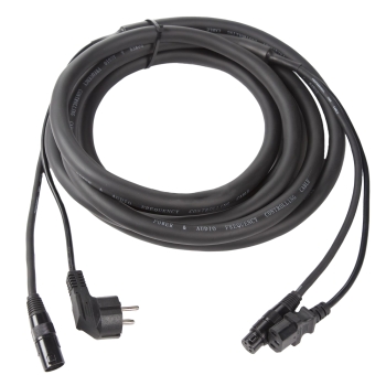 DMX 3P XLR / C13 Euro Stekker Combi Kabel - 5m