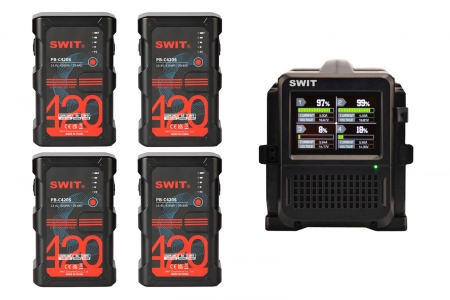 Swit 420W V-Lock (4x) Set (24V)