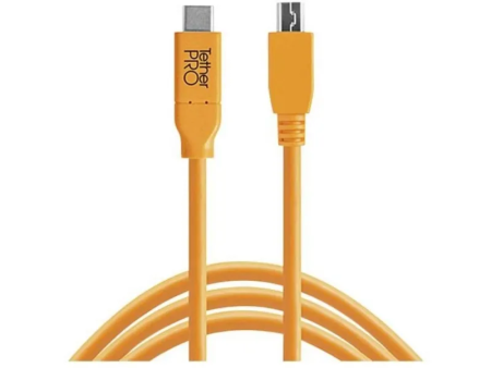 Tether Tools - USB-C > USB Micro-B 2.0 Haaks 4.6m Kabel