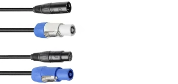DMX 3P XLR / PowerCon Combi Kabel - 3m
