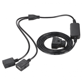 D-Tap Male > 2x USB-A Female Regulated Kabel