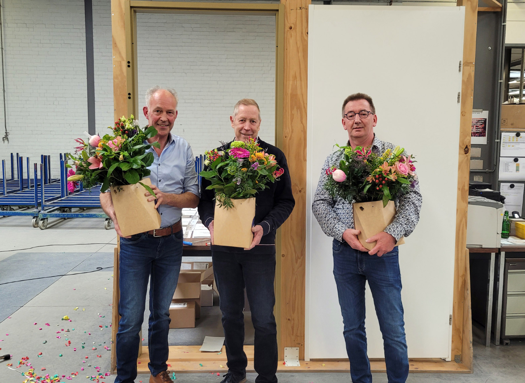 Foto: Jan Bos, Bennie Heijnen, André van den Eijnden (vlnr) zijn al sinds de start bij de 