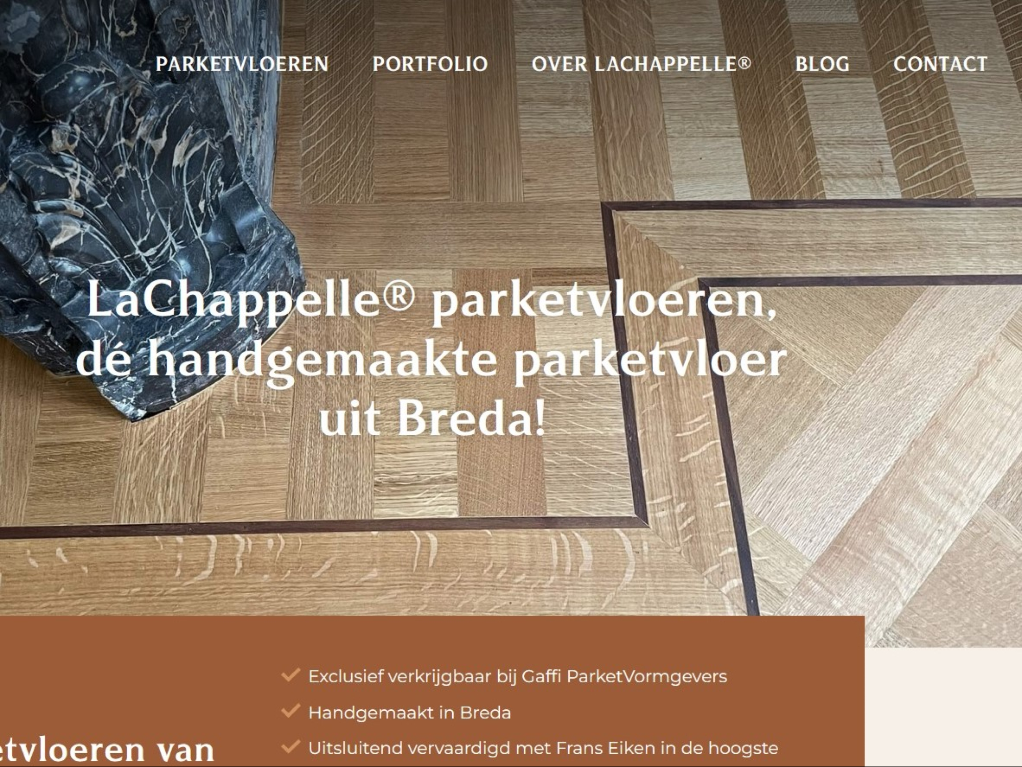 LaChappelle® parketvloeren worden uitsluitend verkocht bij Gaffi ParketVormgevers uit 