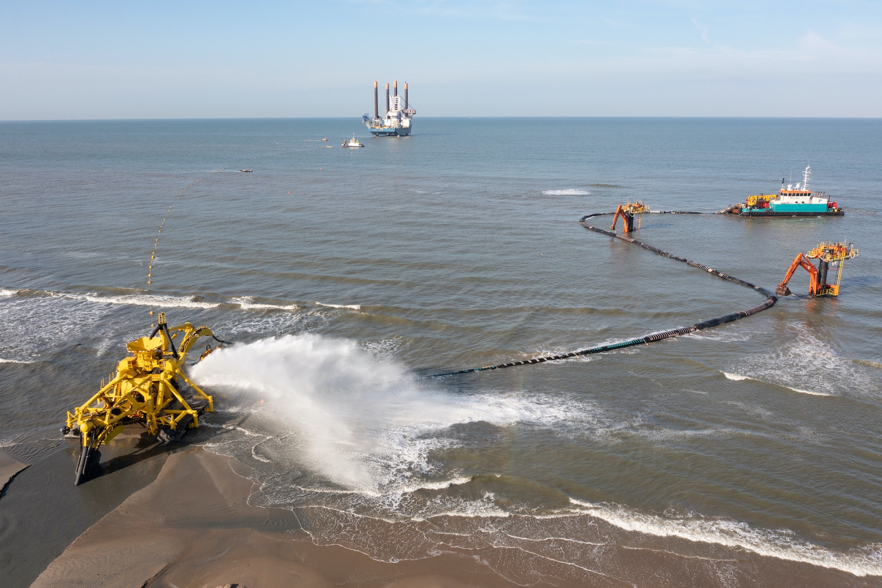 Zeekabels Voor Aansluiting Hollandse Kust Liggen In Bodem Land Water