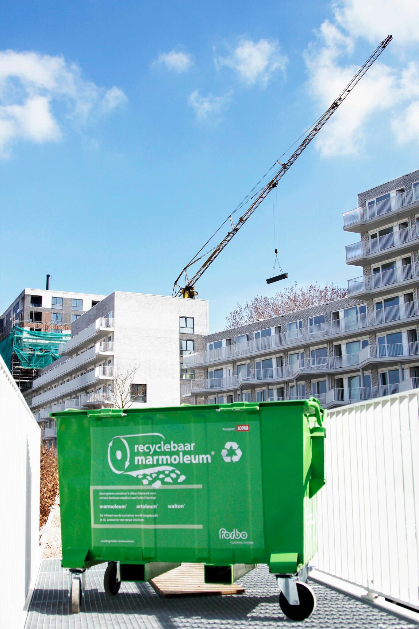 Hergebruik vloeren Forbo in EWI Delft