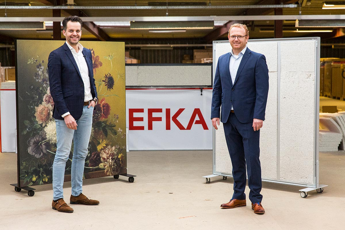 EverUse en EFKA bieden volledig circulair akoestisch plaatmateriaal