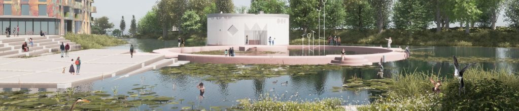 Studio Ossidiana ontwerpt drijvend kunstpaviljoen in Almere