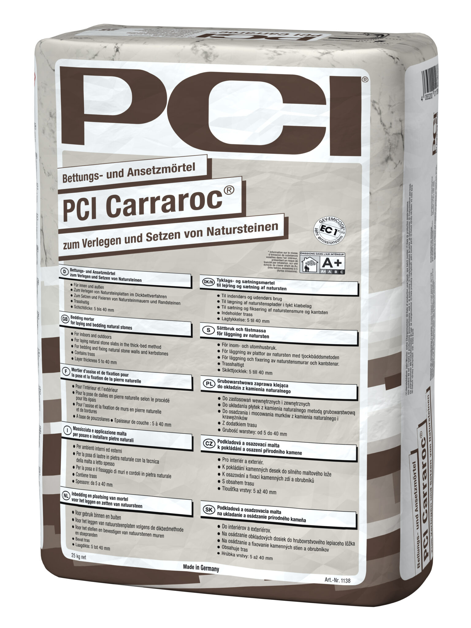 PCI Carraroc voor het leggen en zetten van natuursteen