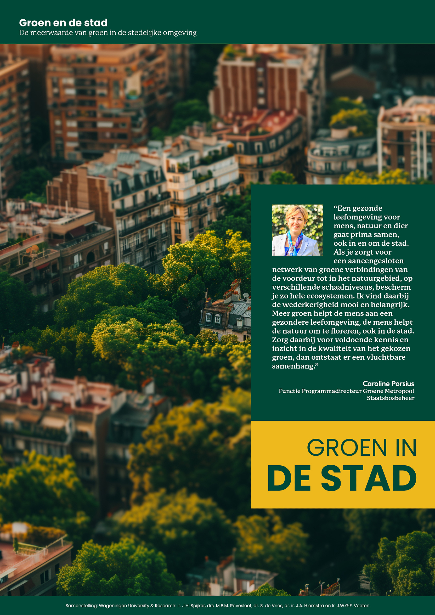 Groen in de stad van bewezen meerwaarde