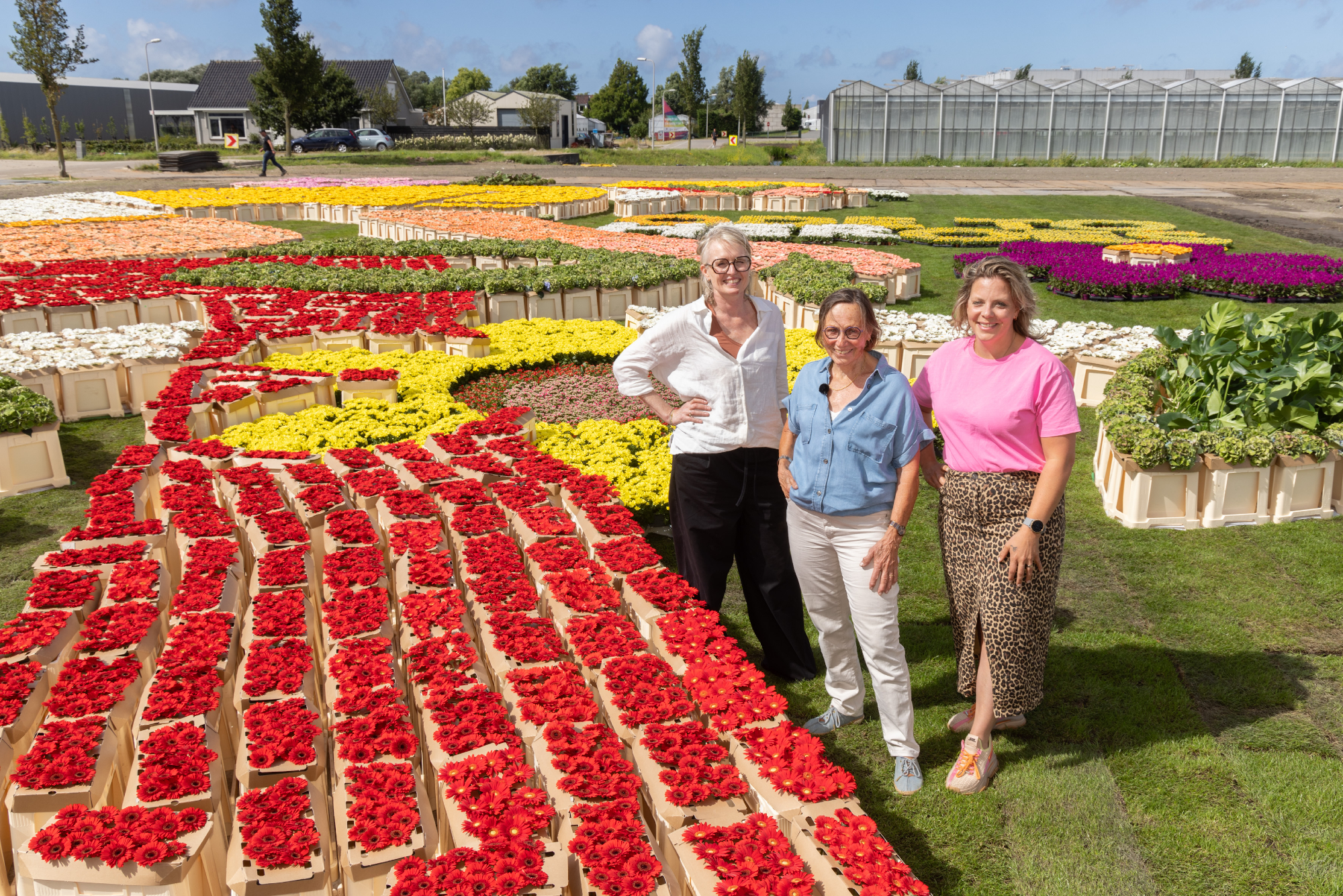 Onthulling bloemenmozaiek Tour de France Femmes