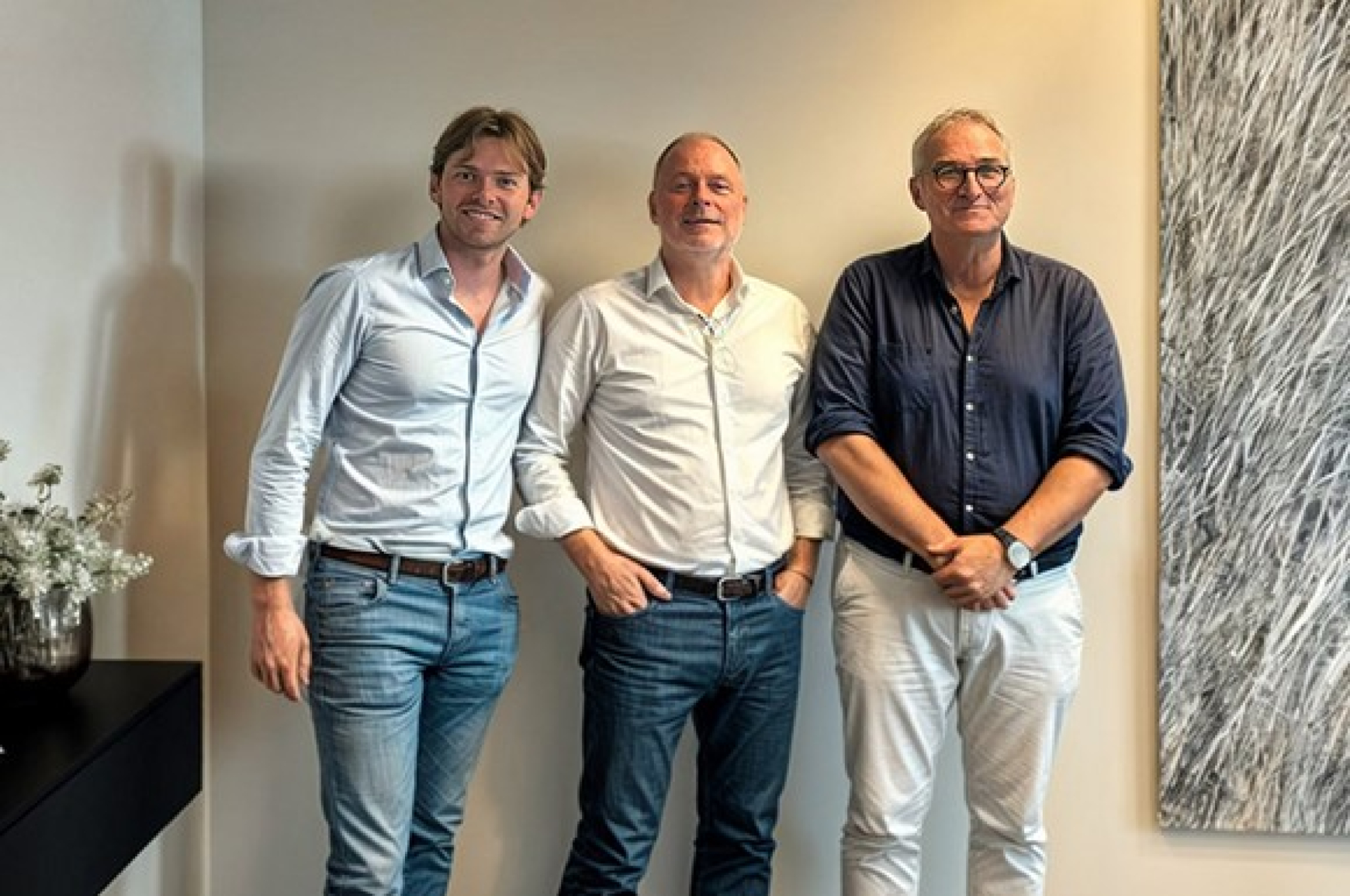       V.l.n.r. Koen Hoefakker (CEO EuroParcs Living), Christan Brouwers (CEO Satelliet hospitality furniture) en Willem Hoefakker (CEO De Projectgroep).