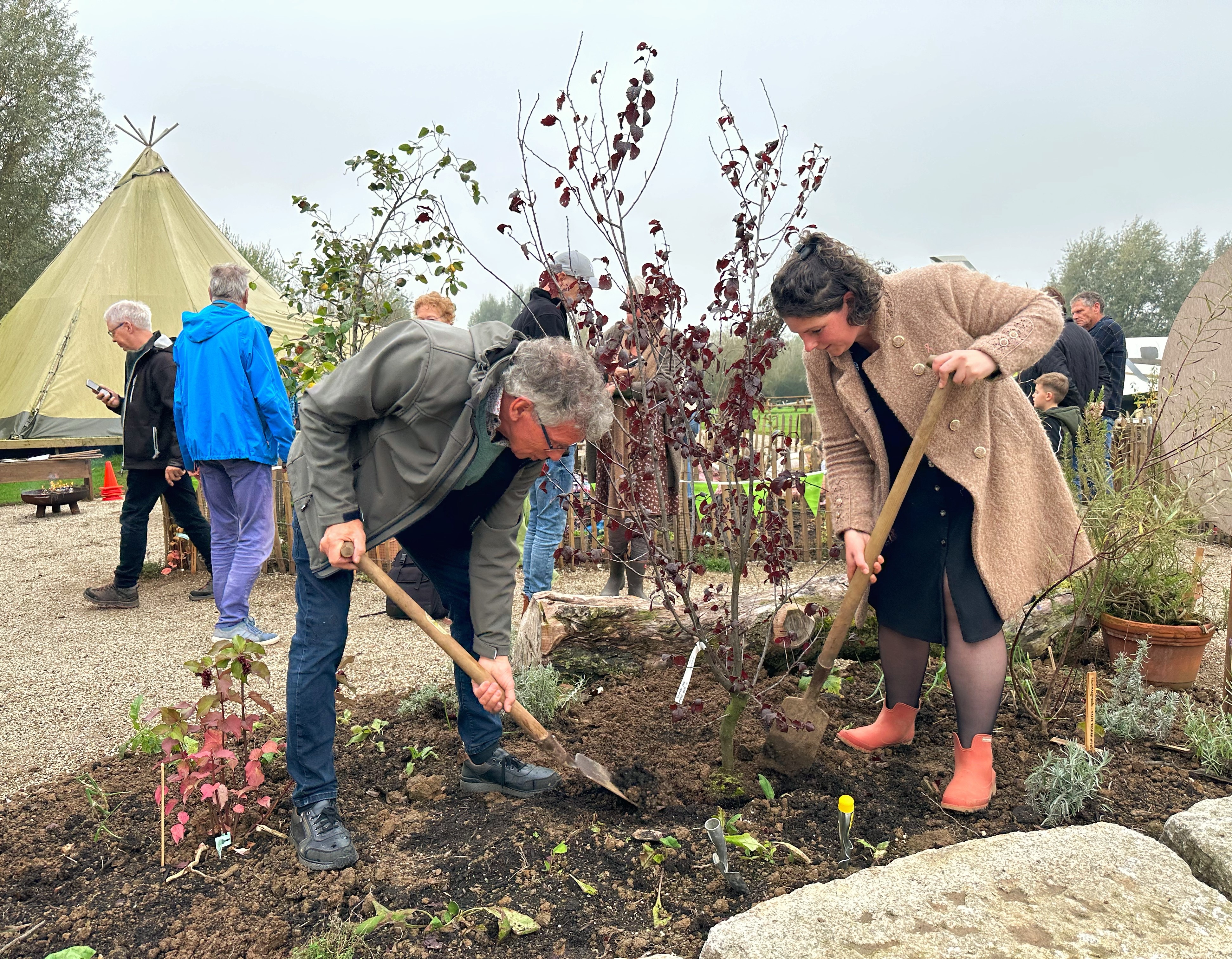 Ben van Ooijen en Wethouder van den Boom